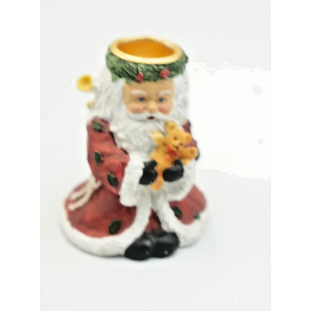 Vintage Santa Claus‎ Mini Planter with Teddy Bear – 4
